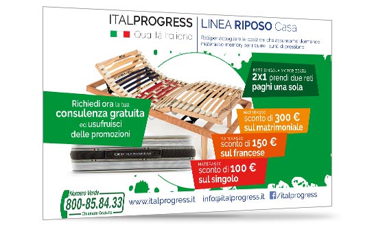 Sconto per la linea riposo: materasso memory foam e rete a doghe - ItalProgress